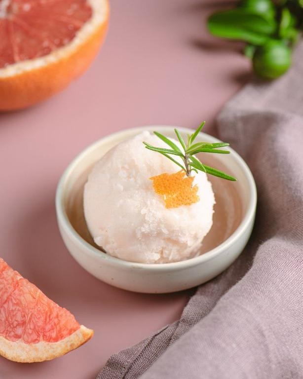 Grapefruit Rosemary Sorbet