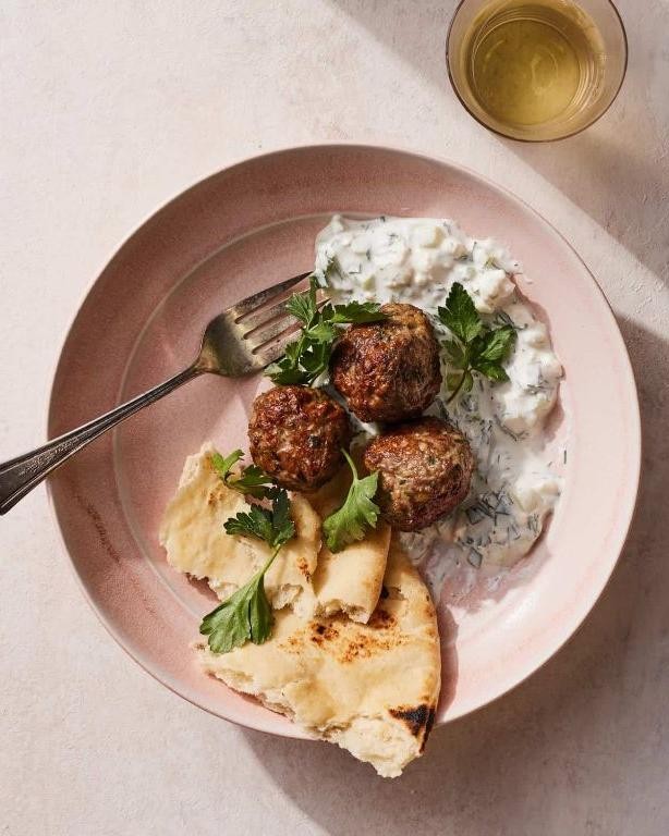 Greek Lamb Meatballs with Tzatziki Sauce