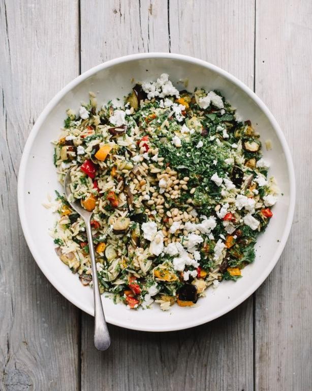 Greek Orzo with Roasted Vegetables