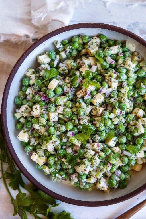Greek Yogurt Pea Salad with Mint