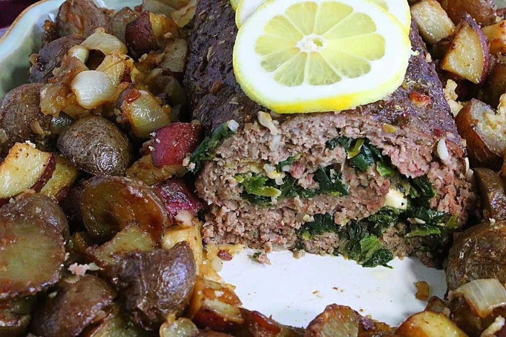 Greek-Inspired Meatloaf with Lamb Sausage and Beef