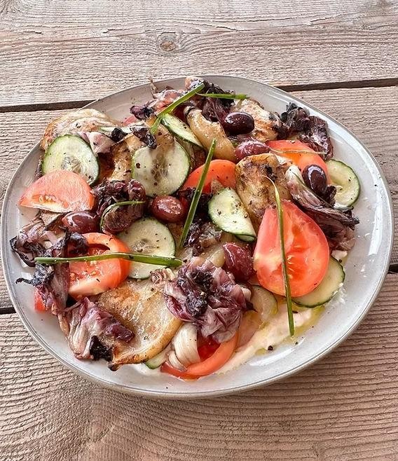 Greek-Style Calamari Salad with Olives