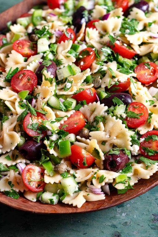 Greek-Style Italian Pasta Salad with Feta Cheese