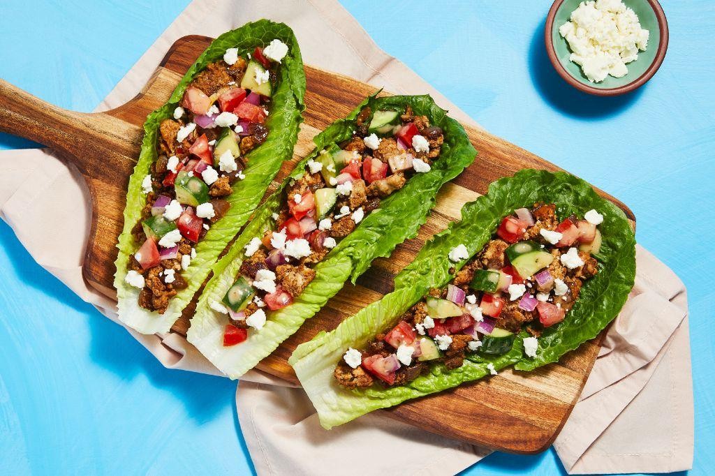 Greek-Style Turkey Lettuce Wraps