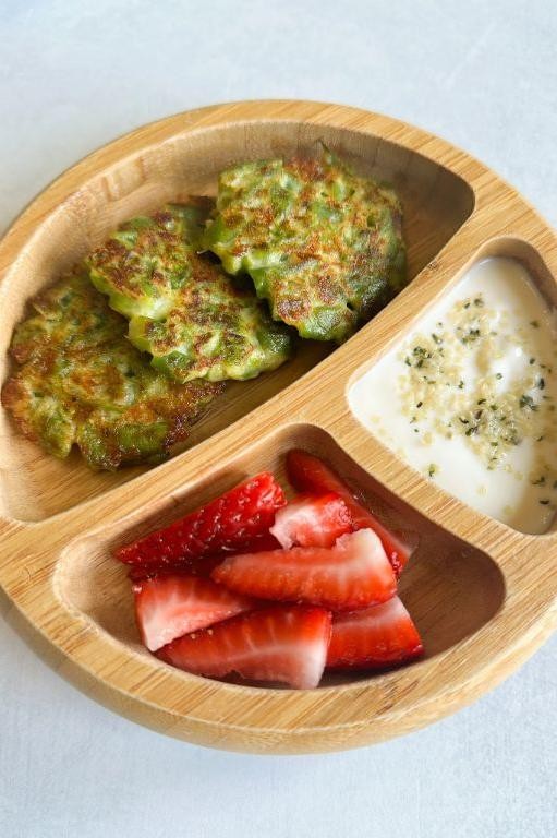 Green Bean and Carrot Fritters with Yogurt Dip