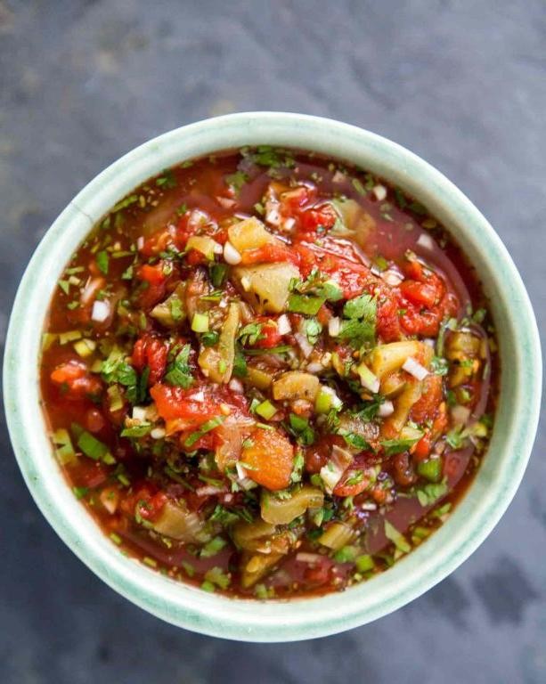 Green Chile and Canned Tomato Salsa