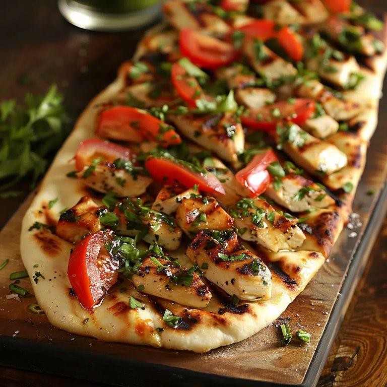 Grilled Chicken Marinara Flatbread