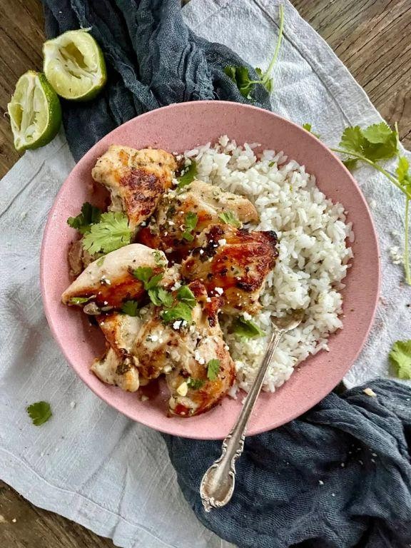 Grilled Chicken with Cilantro Lime Rice