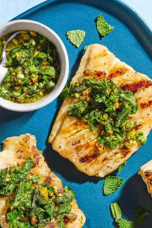 Grilled Cod with Herb Olive Oil Drizzle