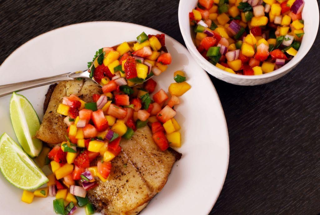 Grilled Cod with Mango Salsa