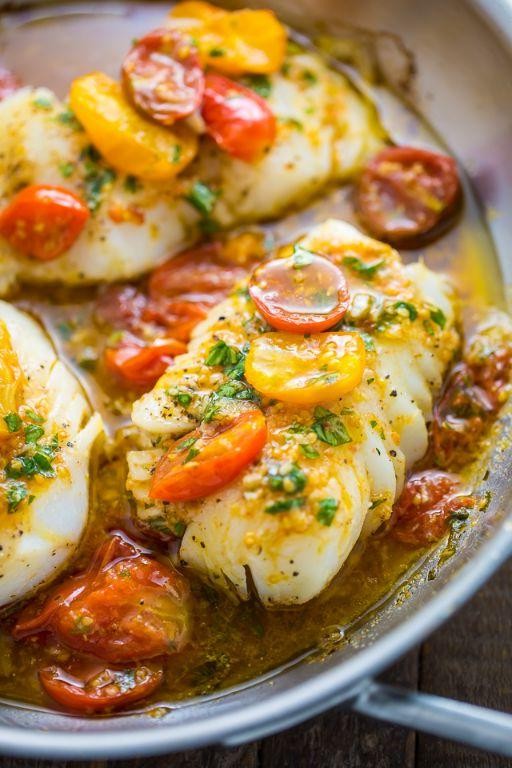 Grilled Cod with Tomato Basil Relish