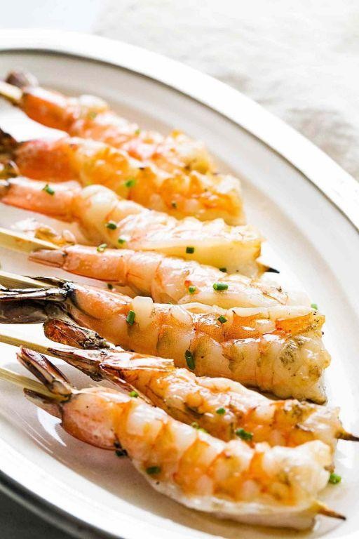 Grilled Garlic Butter Shrimp Skewers