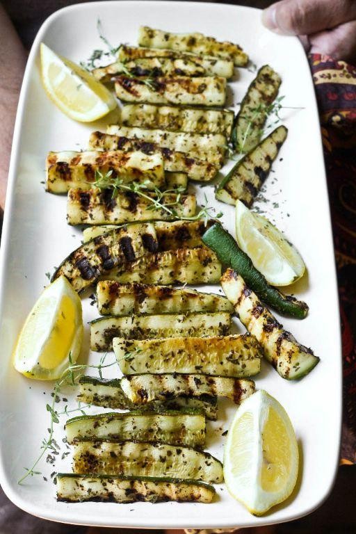 Grilled Italian Squash with Lemon and Thyme