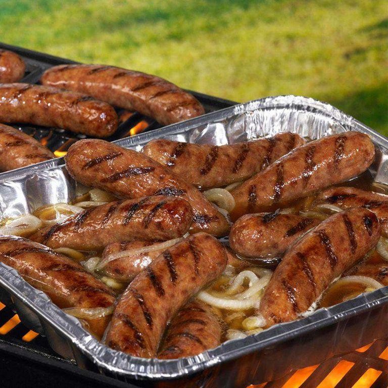 Grilled Johnsonville Italian Sausage with Garlic Butter