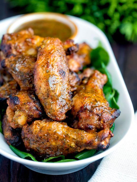 Grilled Mango Habanero Wings
