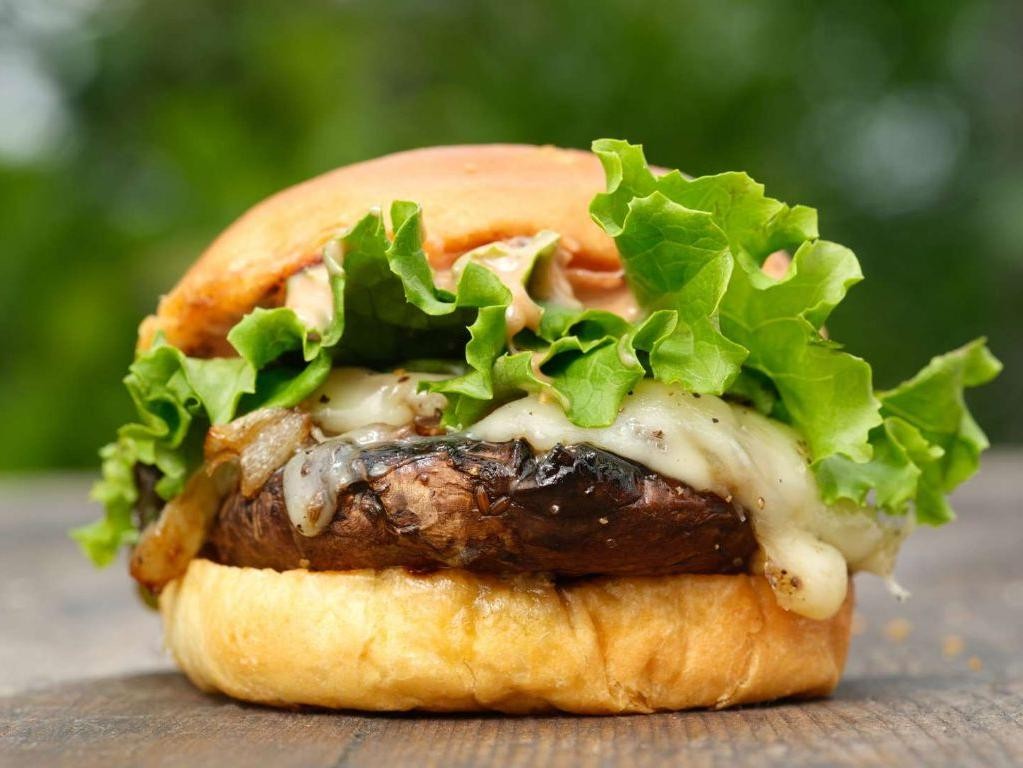 Grilled Portobello and Dried Porcini Mushroom Burger