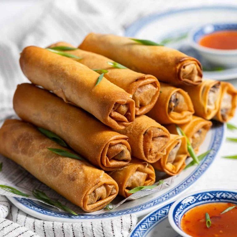 Ground Beef and Shrimp Spring Rolls