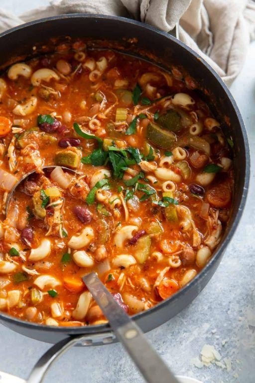 Ground Chicken Minestrone Soup