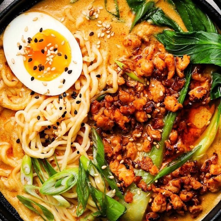 Ground Chicken Ramen Soup