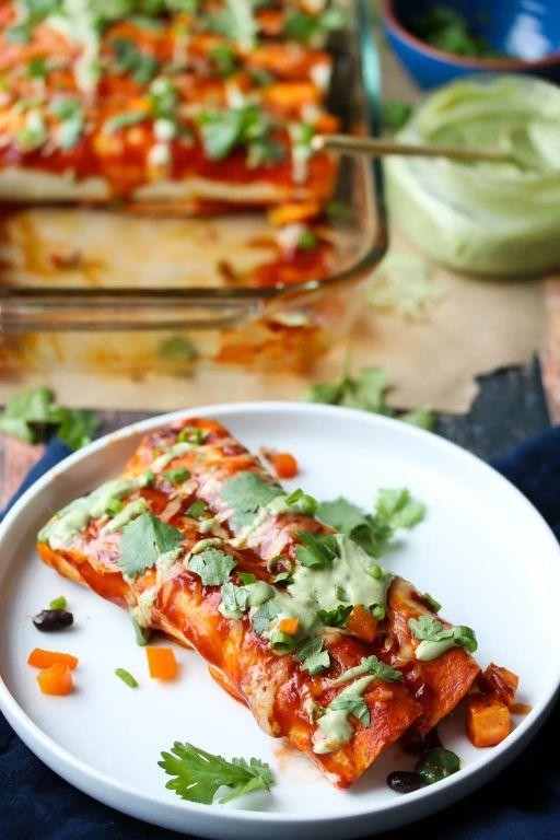 Ground Turkey Sweet Potato Enchiladas