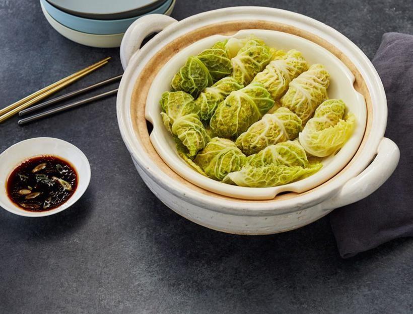 Ground chicken and cabbage dumplings