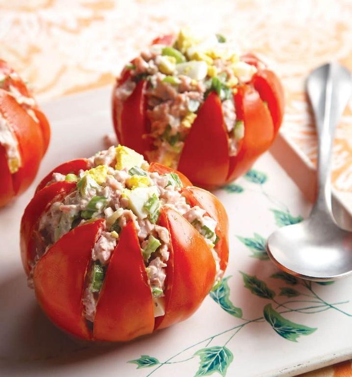 Ham Salad Stuffed Tomatoes