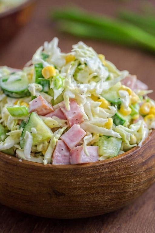 Ham and Cabbage Slaw