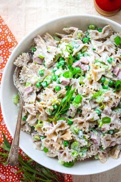 Ham and Pea Whole Wheat Pasta Salad