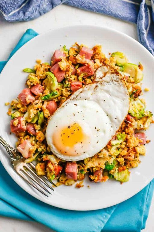 Ham and Rice Breakfast Hash