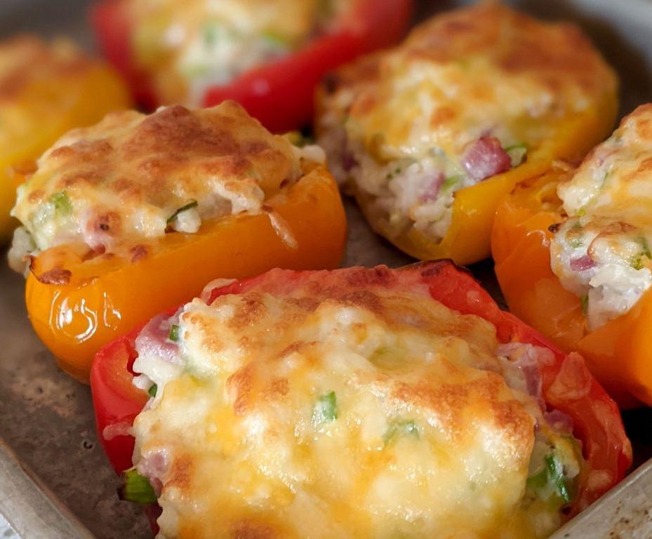 Ham and Rice Stuffed Peppers