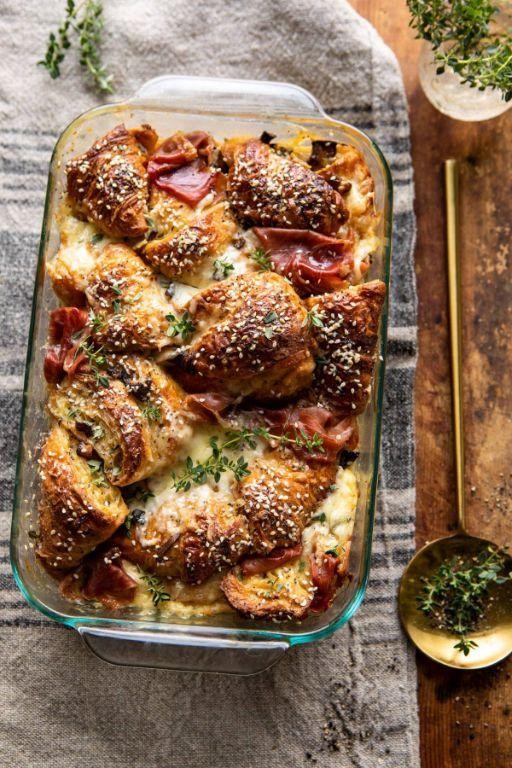 Ham and Swiss Croissant Bake