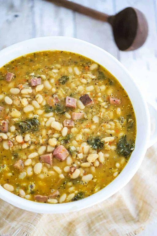 Ham and White Bean Stew with Kale
