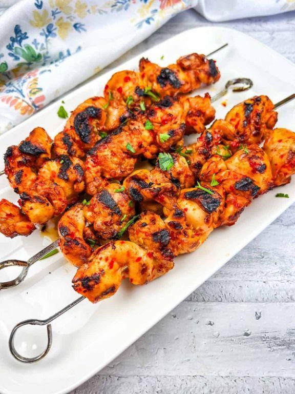 Harissa BBQ Chicken Kebabs