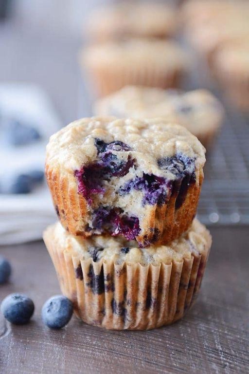 Healthy Blueberry Muffins with Greek Yogurt