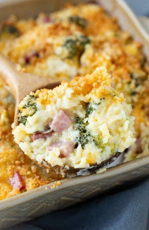 Healthy Ham and Broccoli Casserole