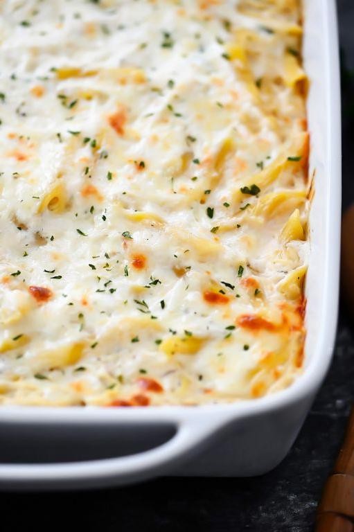 Heavenly Chicken Alfredo Pasta Bake