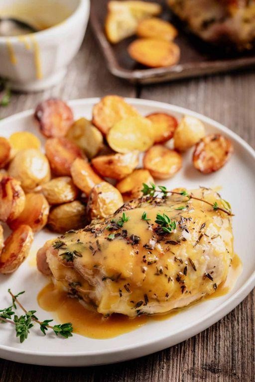 Heavenly Honey Mustard Glazed Chicken