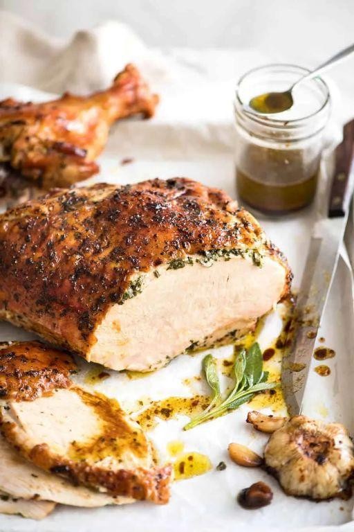 Herb-Roasted Butterball Turkey Breast with Garlic Butter