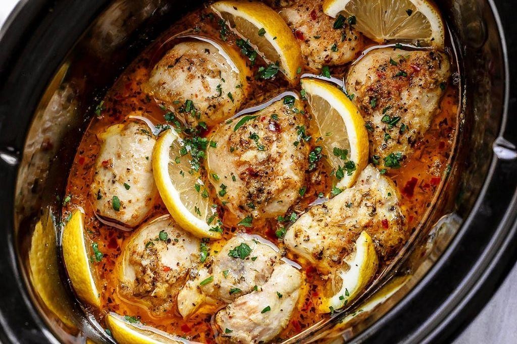 Herbed Butter Crockpot Chicken Legs