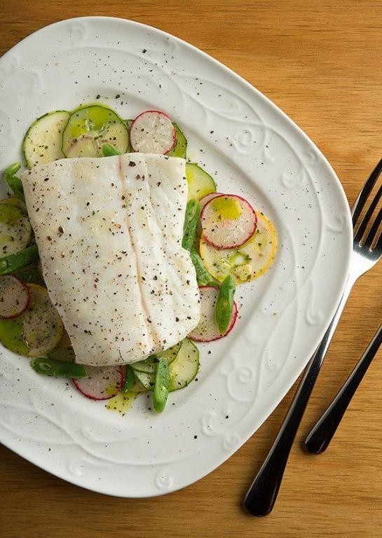Herbed Butter Poached Halibut