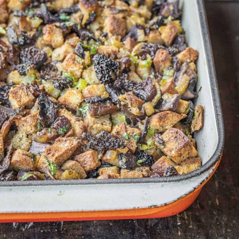Herbed Dried Morel Mushroom Stuffing