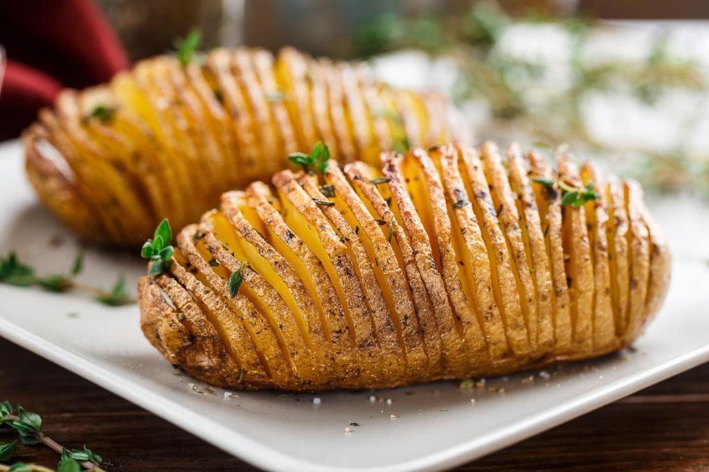 Herbed Hasselback Potatoes