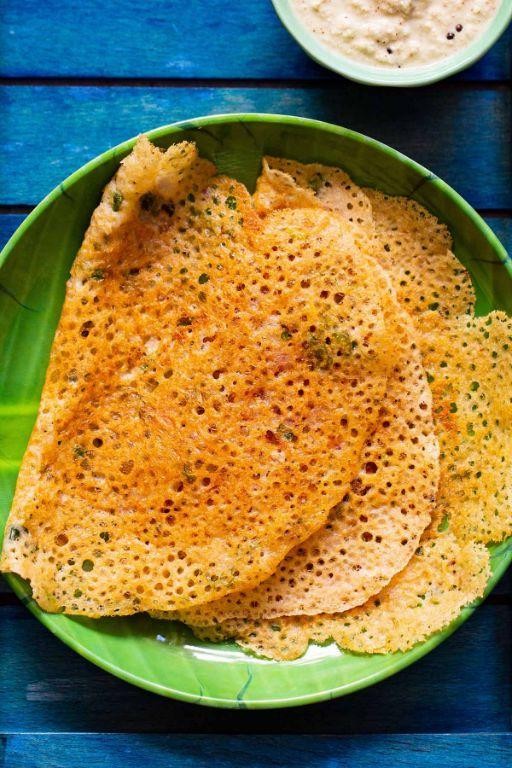 Herbed Oat Dosa with Mint and Coriander