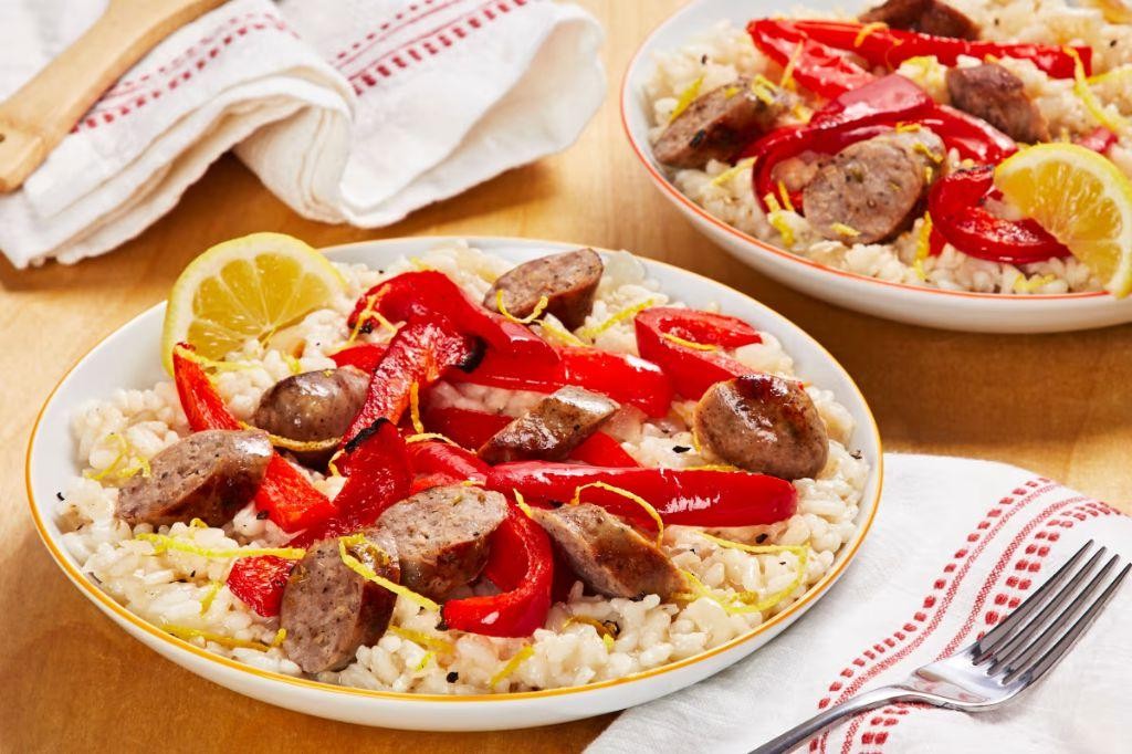 Herbed Sausage and Peppers Risotto