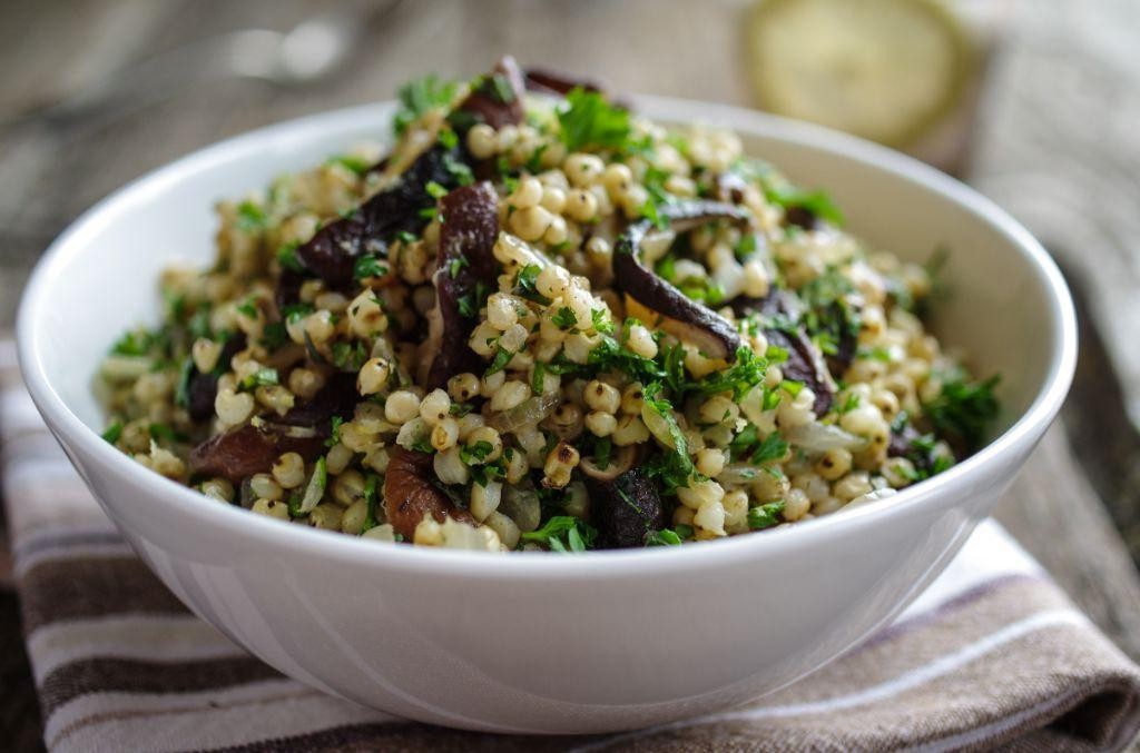 Herbed Sorghum Pilaf with Mushrooms