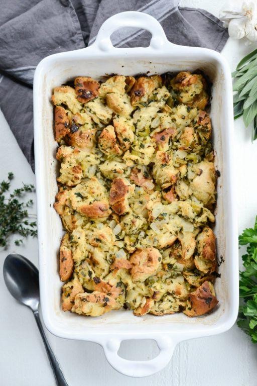 Herbed Sourdough Discard Stuffing