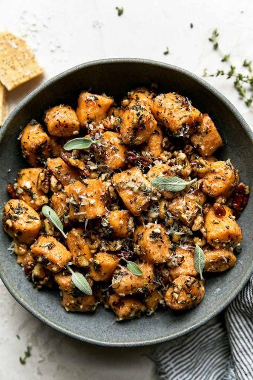 Herbed Sweet Potato Gnocchi with Lemon Butter Sauce