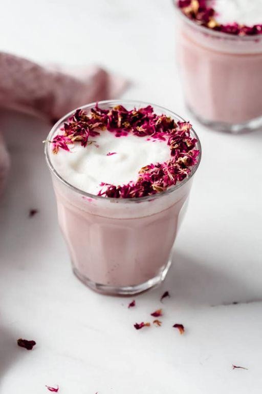 Hibiscus Tea Latte with Almond Milk