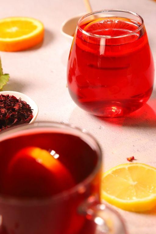 Hibiscus Tea with Orange Zest