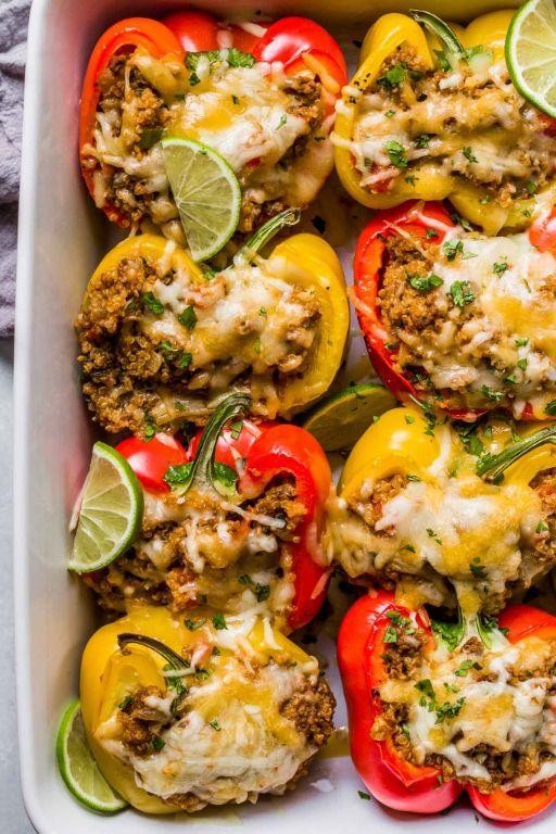 High-Protein Beef and Quinoa Stuffed Peppers